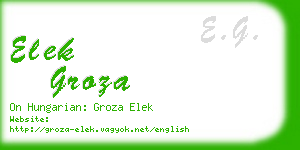 elek groza business card